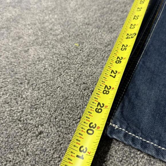 NAVY Y2K XTREME COUTURE ACID WASHED BAGGY JEANS WITH CRAZY BACK POCKETS😮‍💨 - Picture 5 of 7